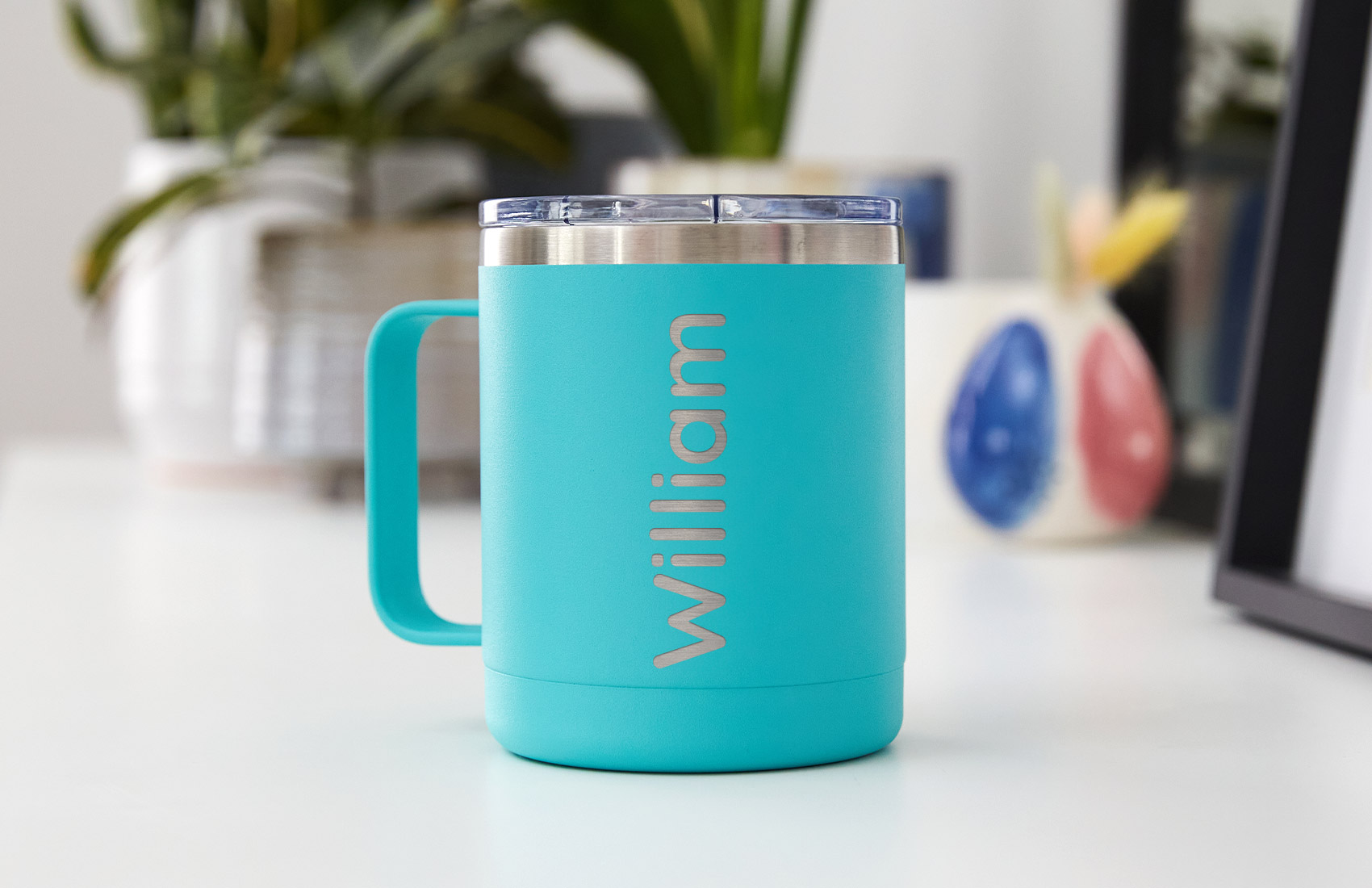300ml Teal Personalized Travel Mug