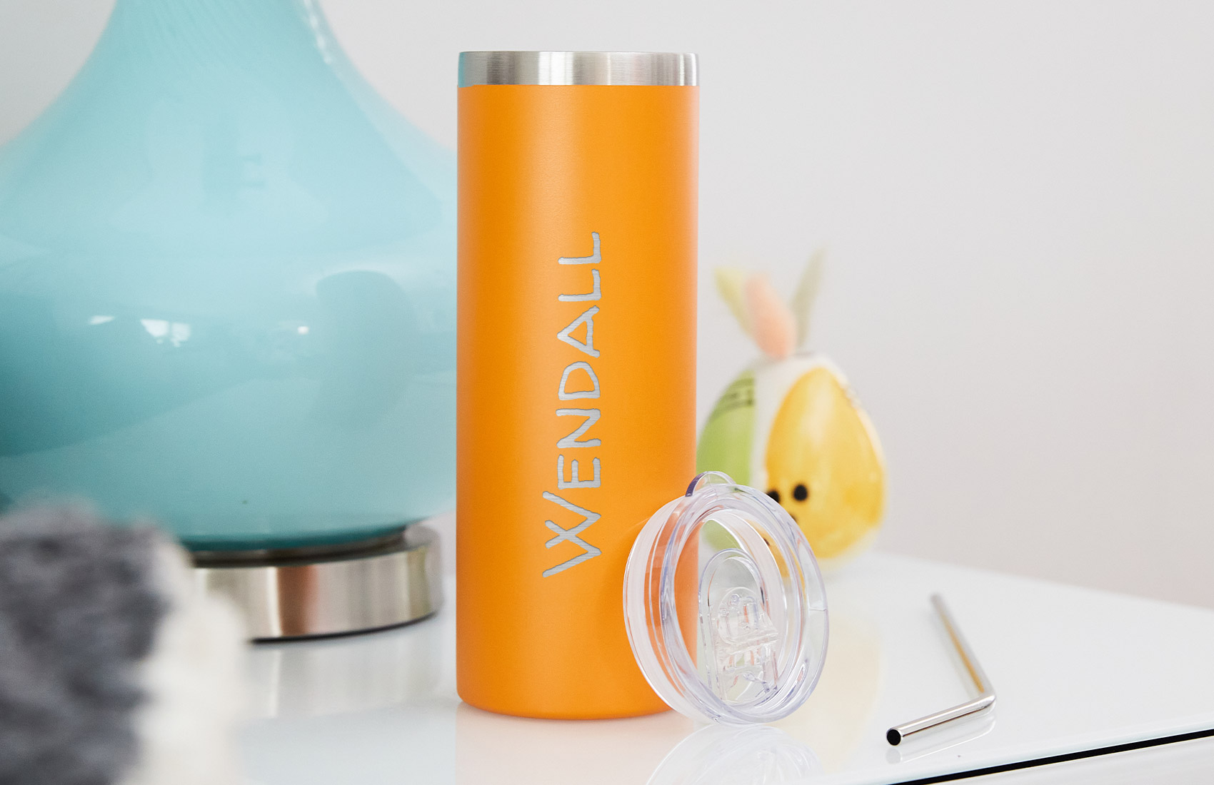 600ml Orange Personalized Tumbler