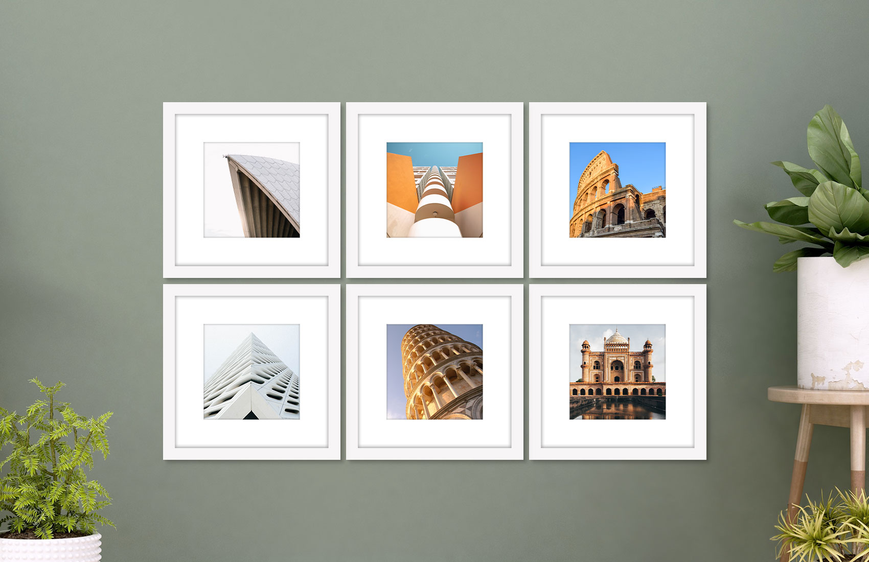 12x12 White - Set of 6