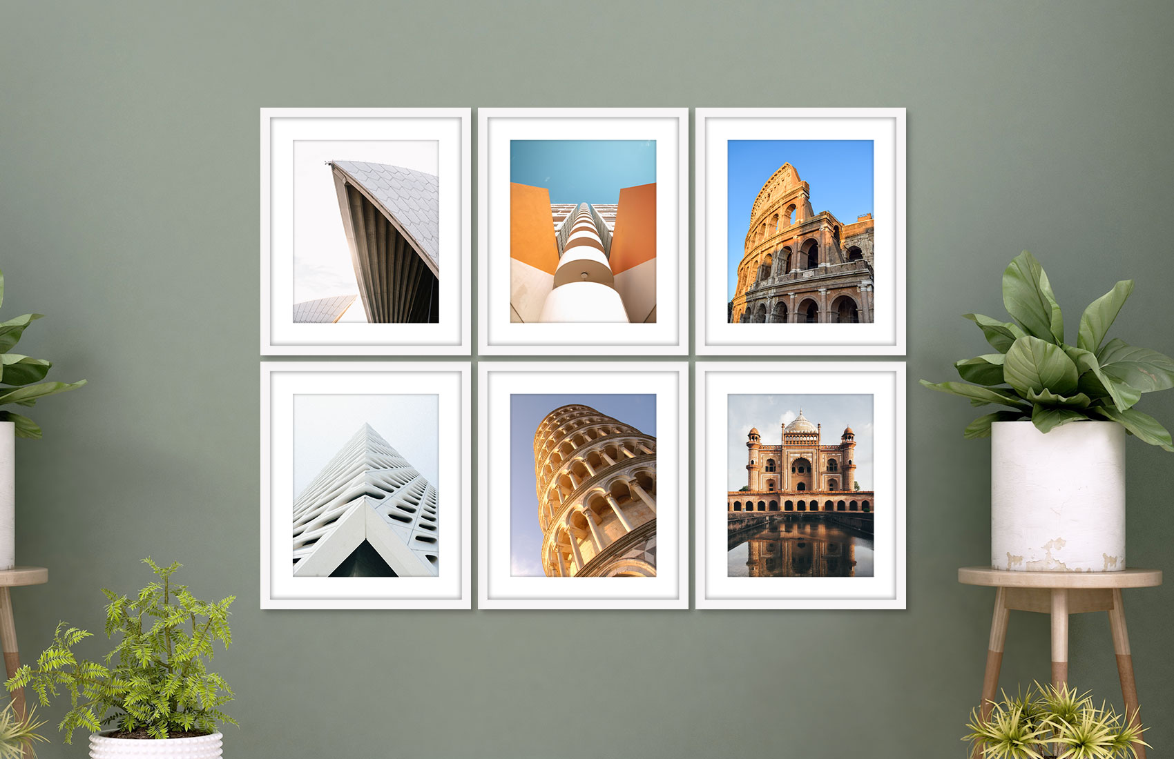 16x20 White - Set of 6