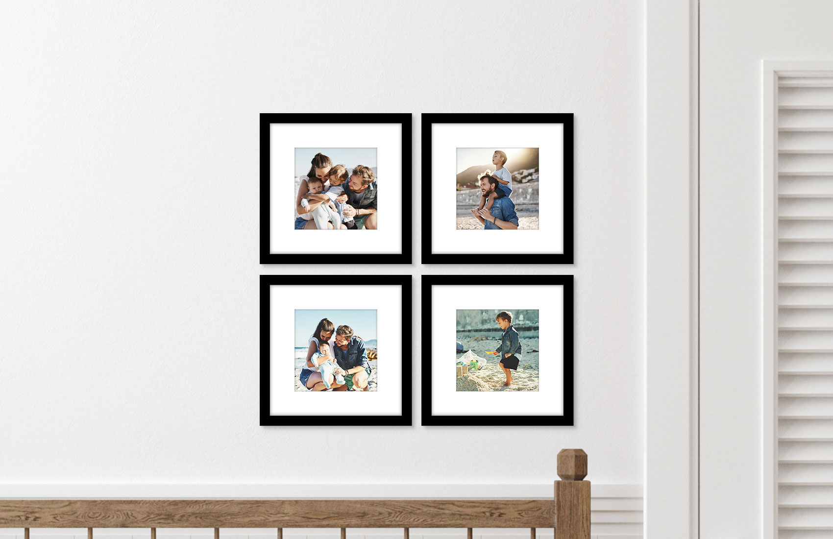 8x8 Black - Set of 4