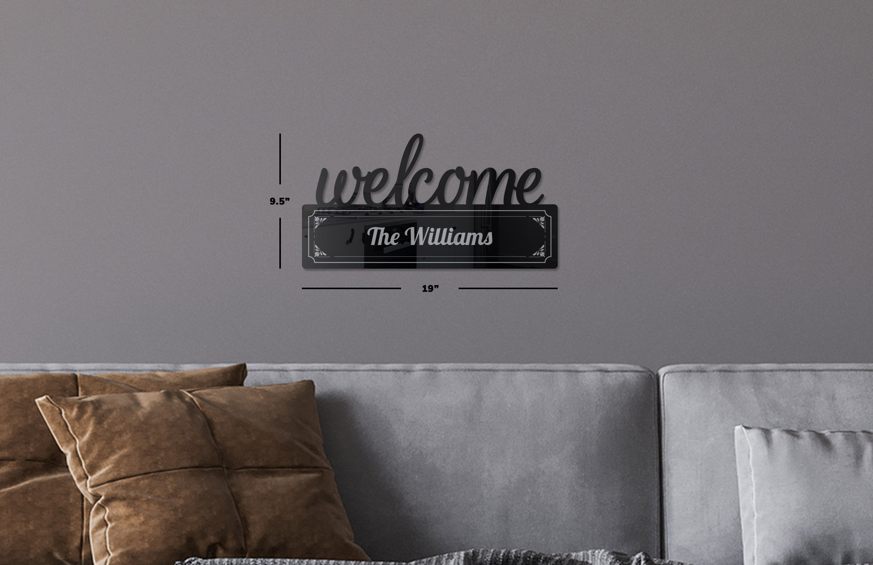 19" Welcome Wall Sign