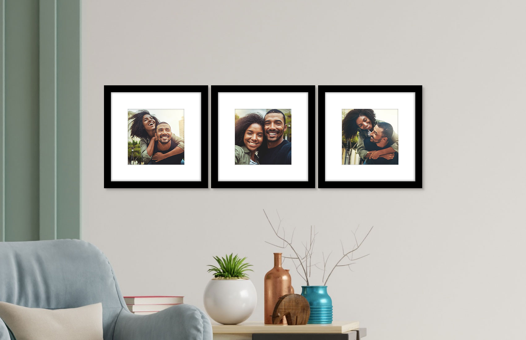 12x12 Black - Set of 3