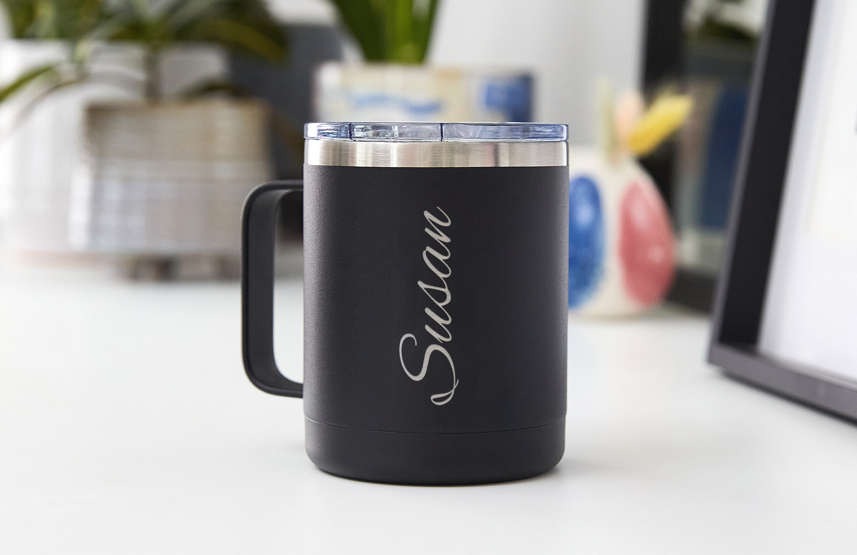 300ml Black Personalized Travel Mug