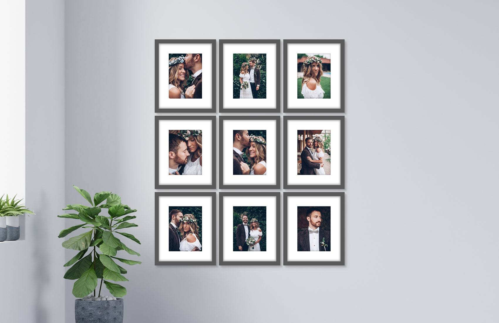 8x10 Grey - Set of 9