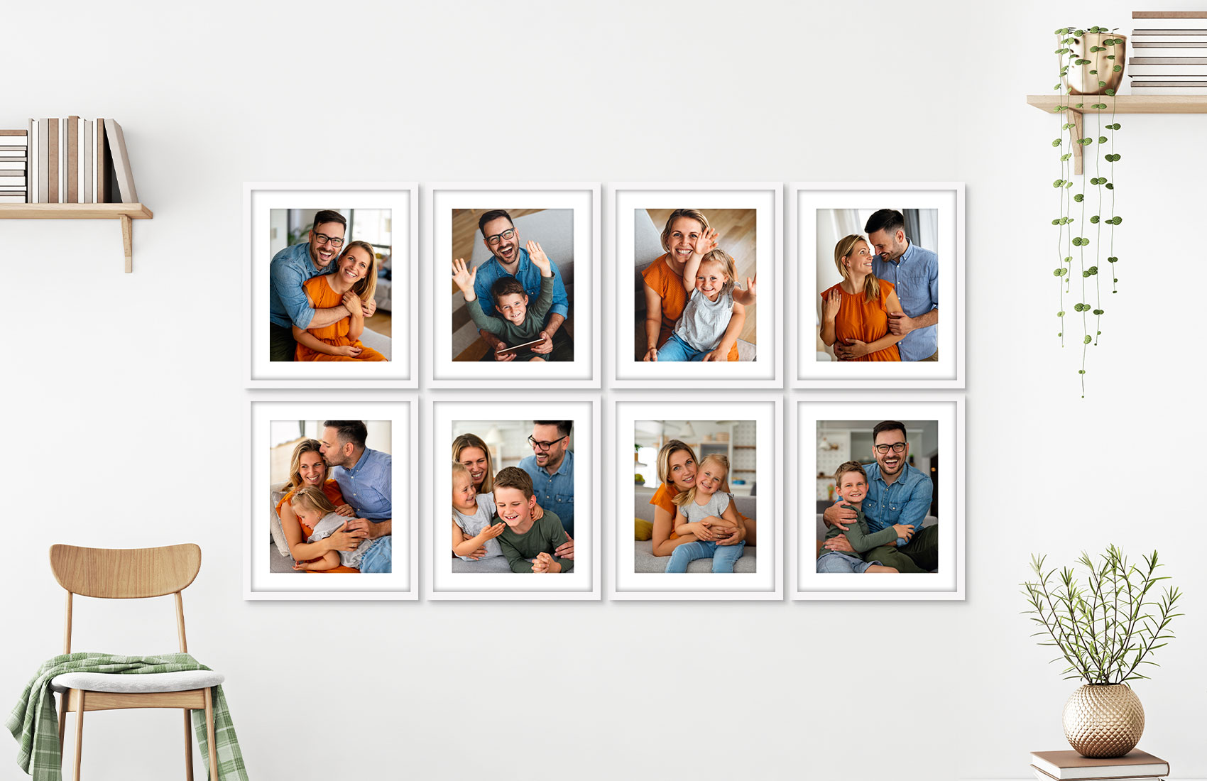 16x20 White - Set of 8