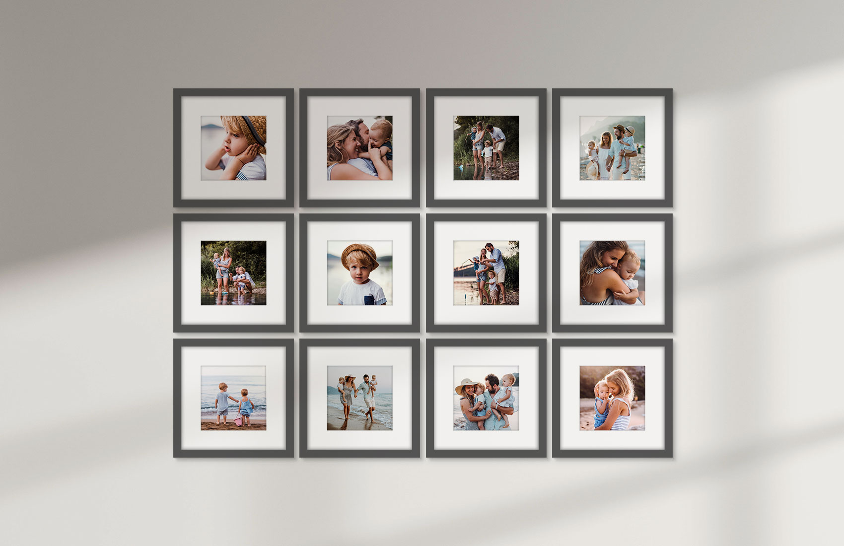 8x8 Grey - Set of 12