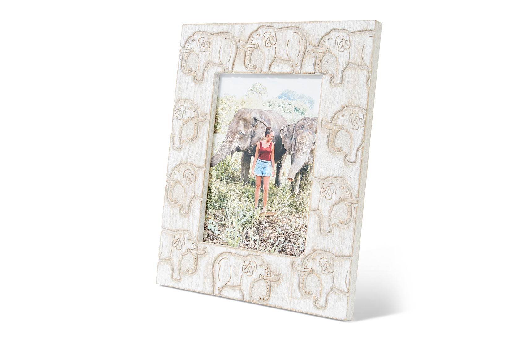 6x8 Carved Elephant Frame