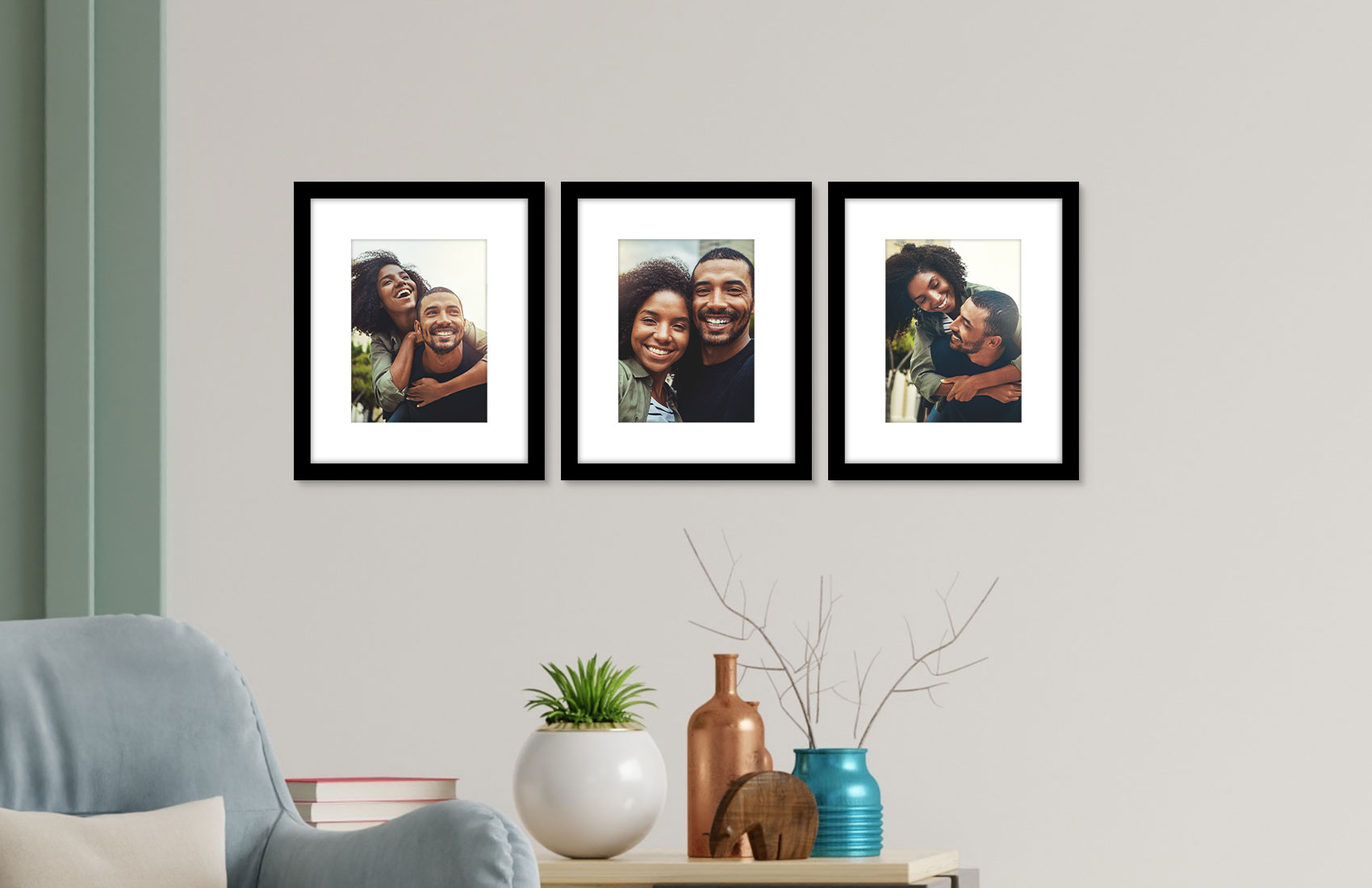 8x10 Black - Set of 3