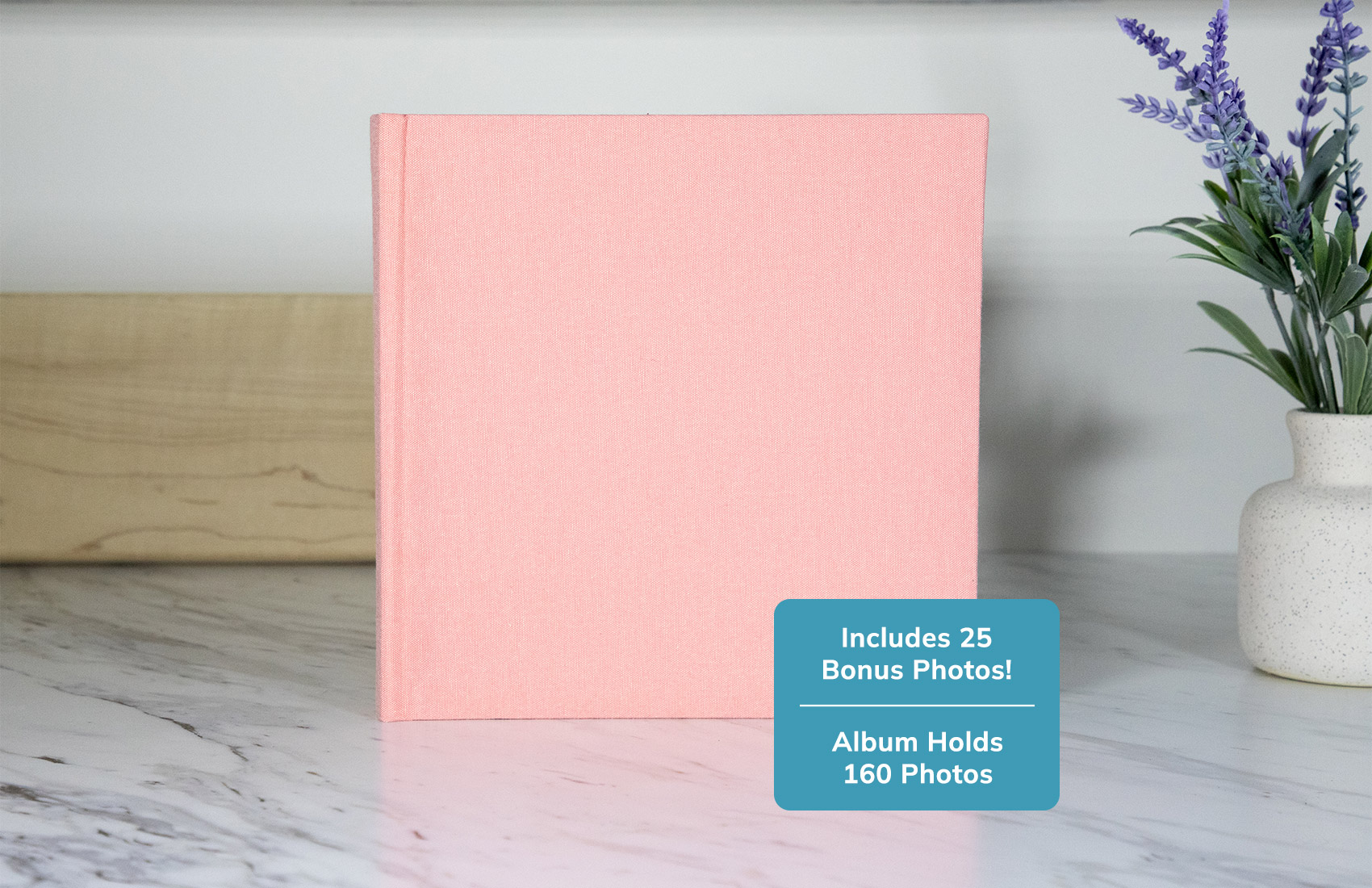 4x6 Coral Linen Photo Album