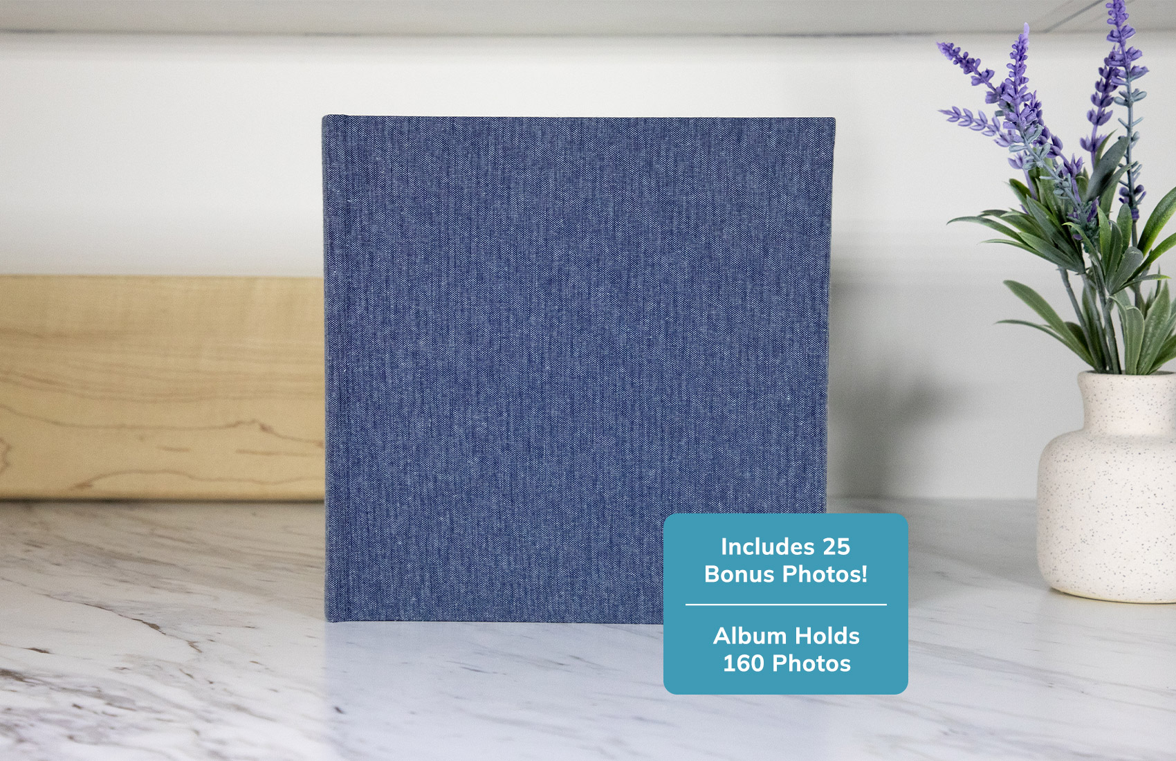 4x6 Blue Linen Photo Album