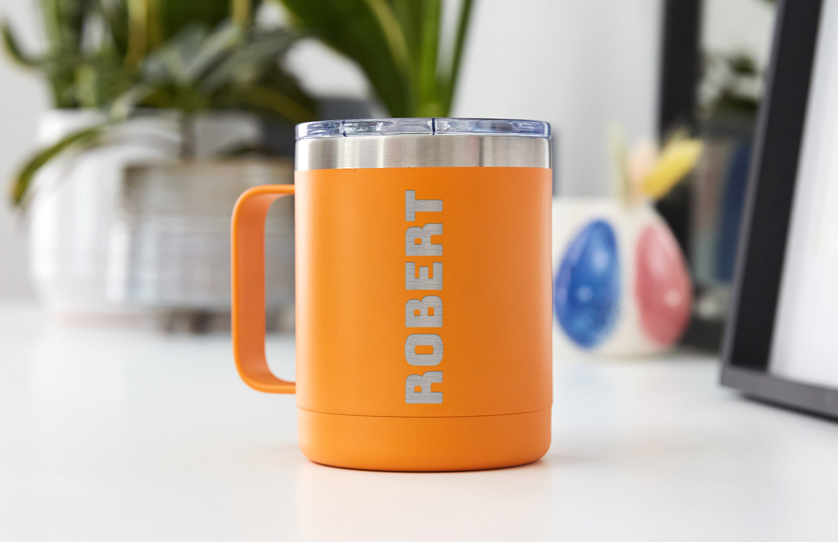 300ml Orange Personalized Travel Mug