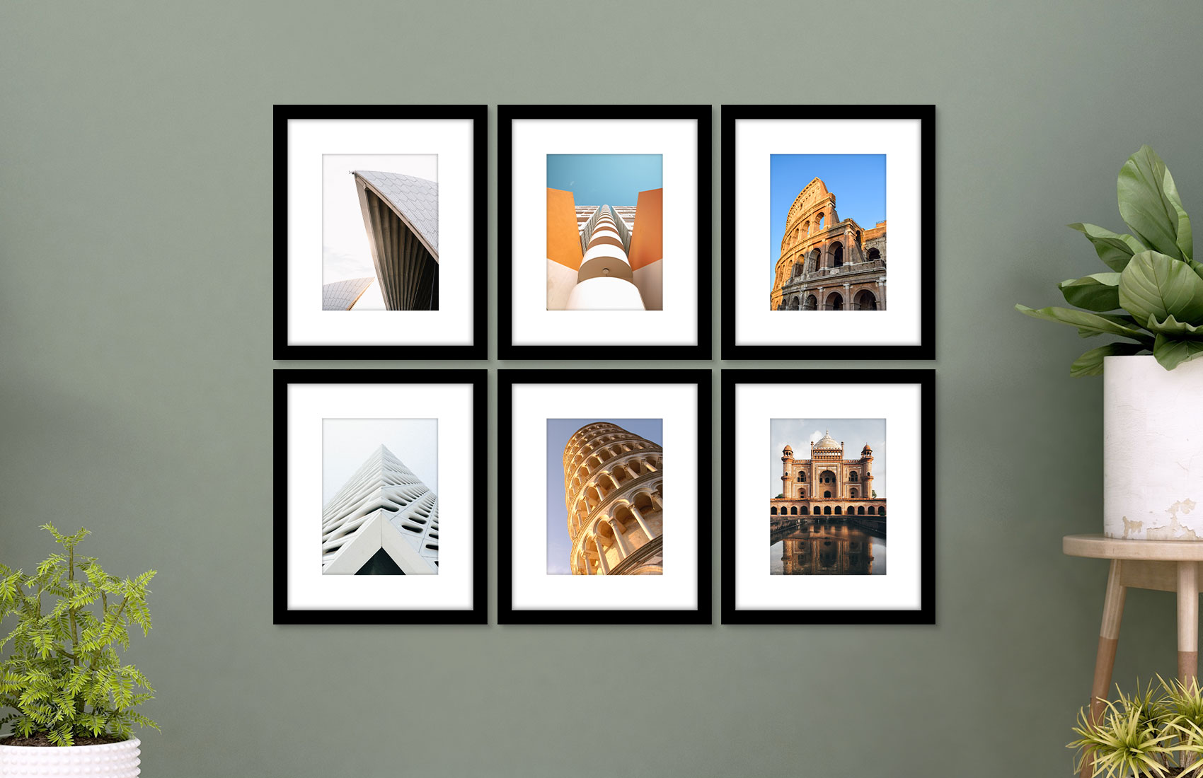 8x10 Black - Set of 6