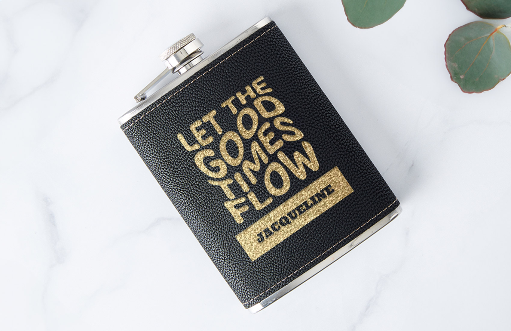 Personalized Leather Flasks