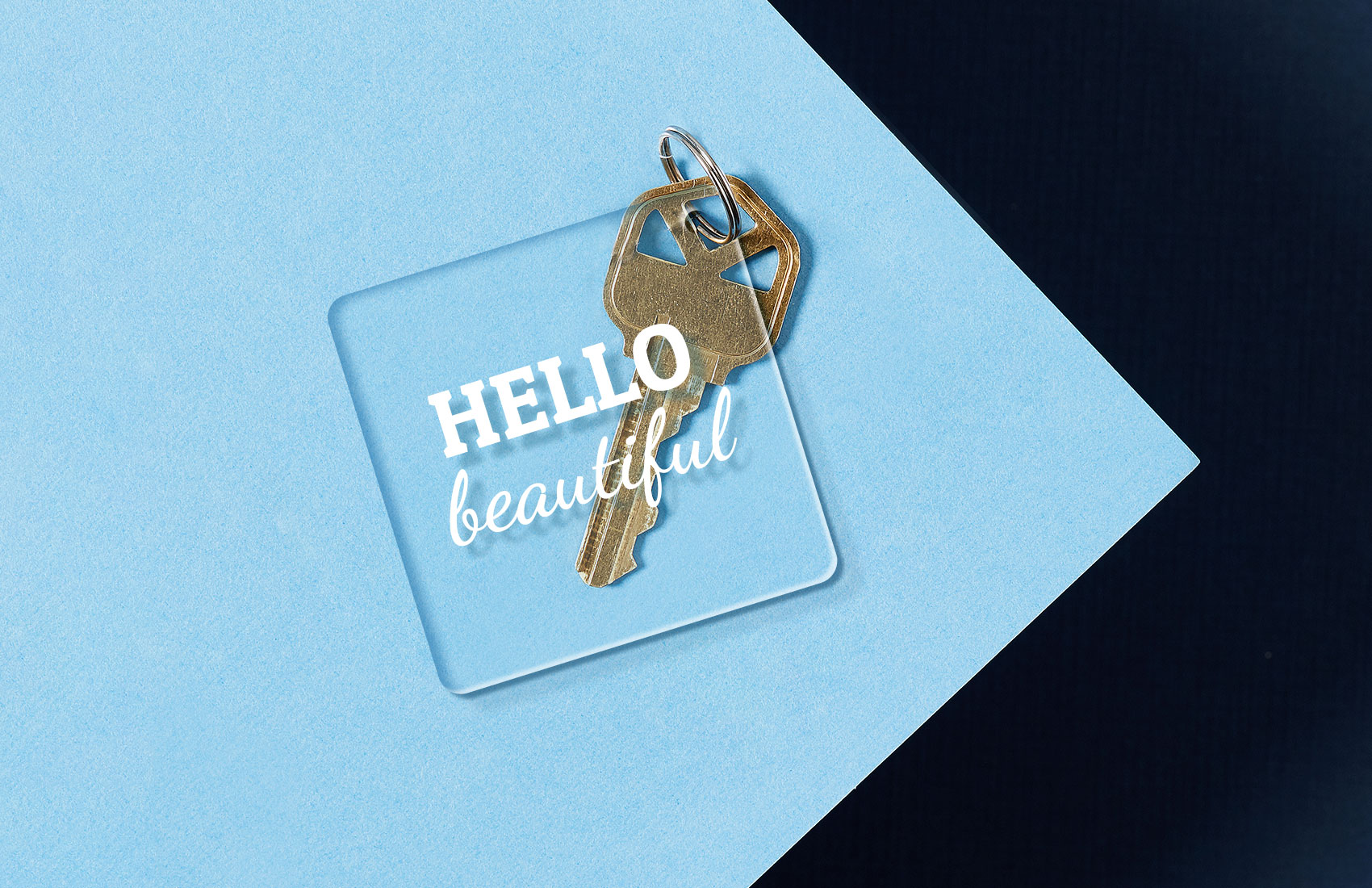 Square Keychain - Clear