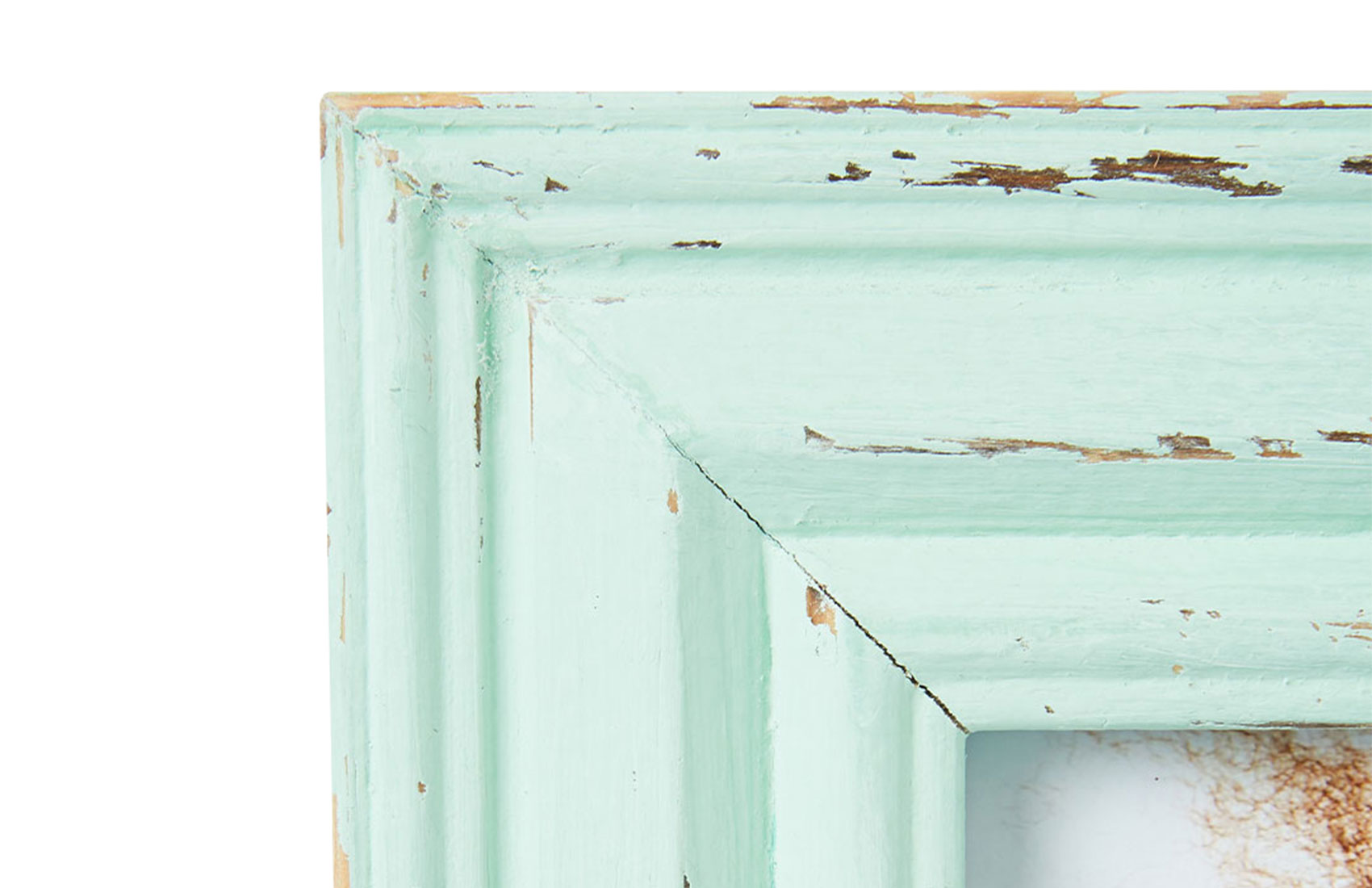 6x8 Aqua Distressed Frame