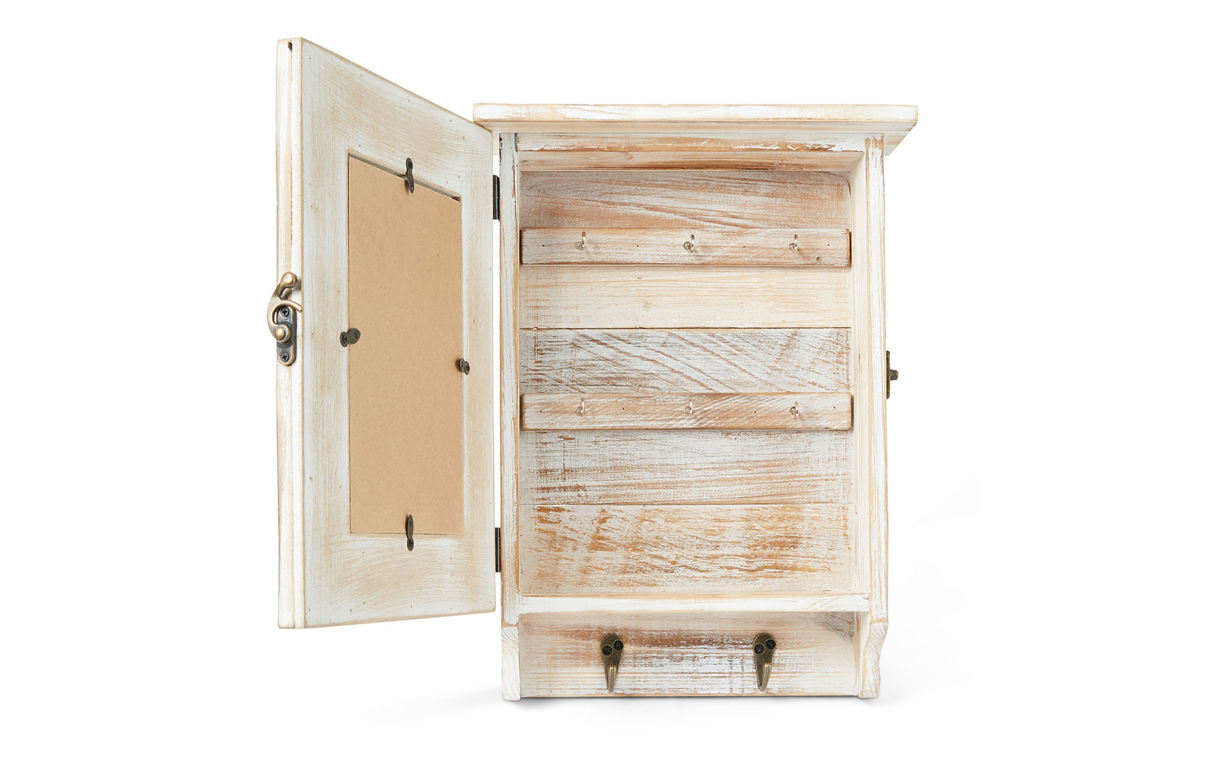 5x7 White Wash Key Hook