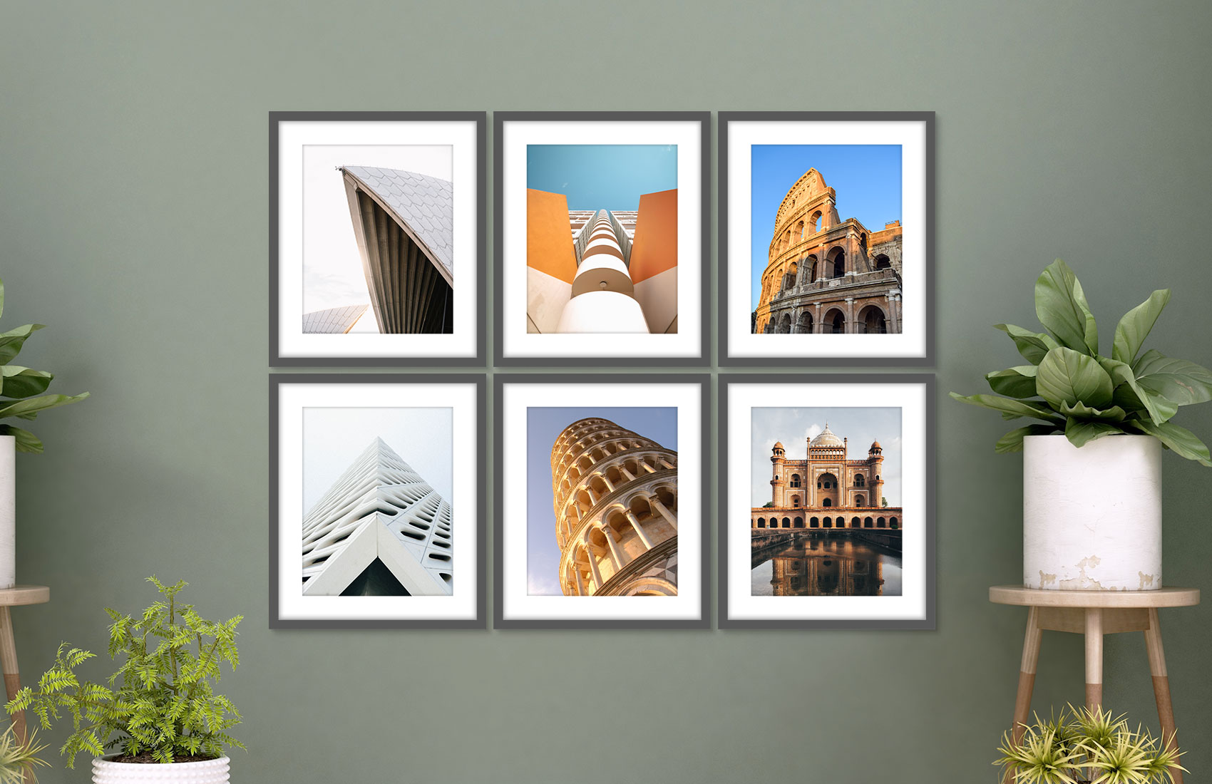 16x20 Grey - Set of 6