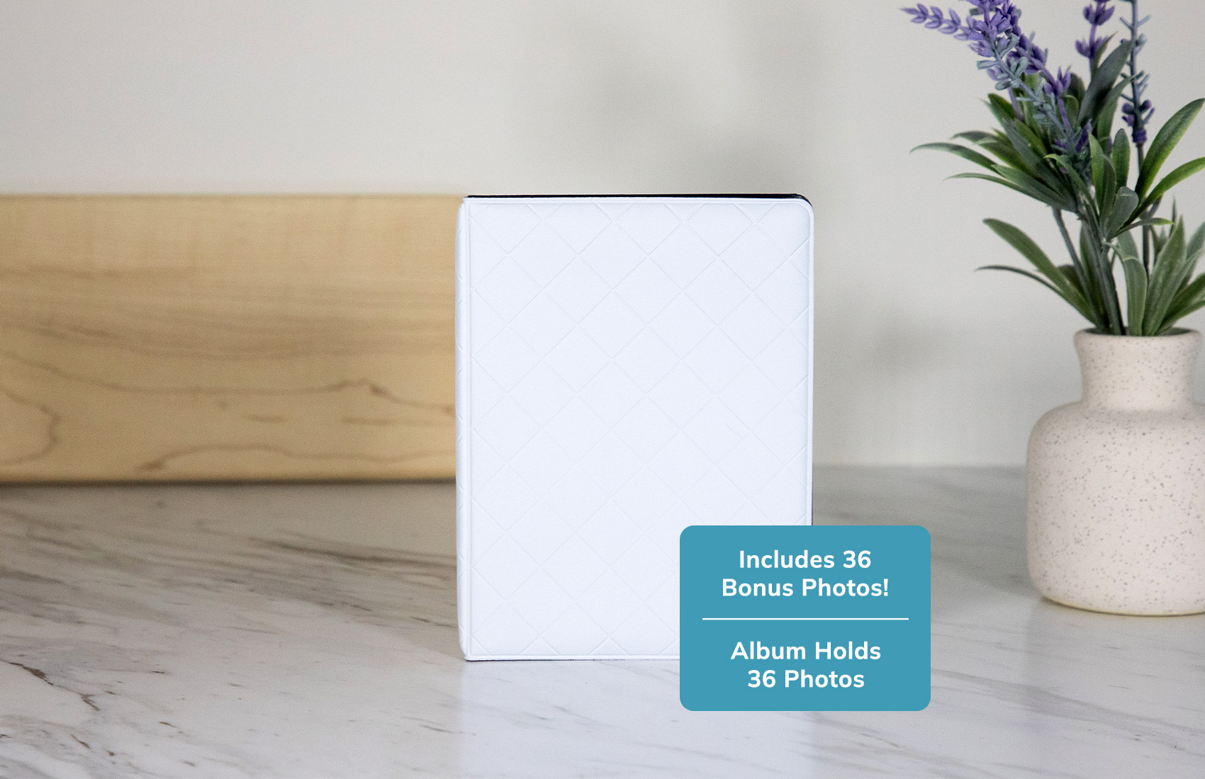 4x6 White Diamond Photo Album