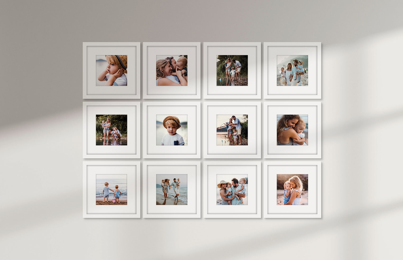 8x8 White - Set of 12