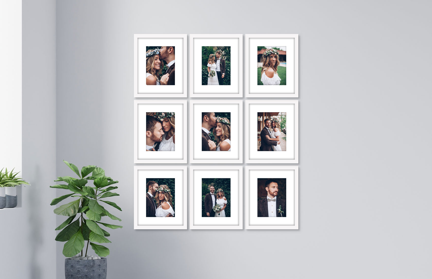 8x10 White - Set of 9