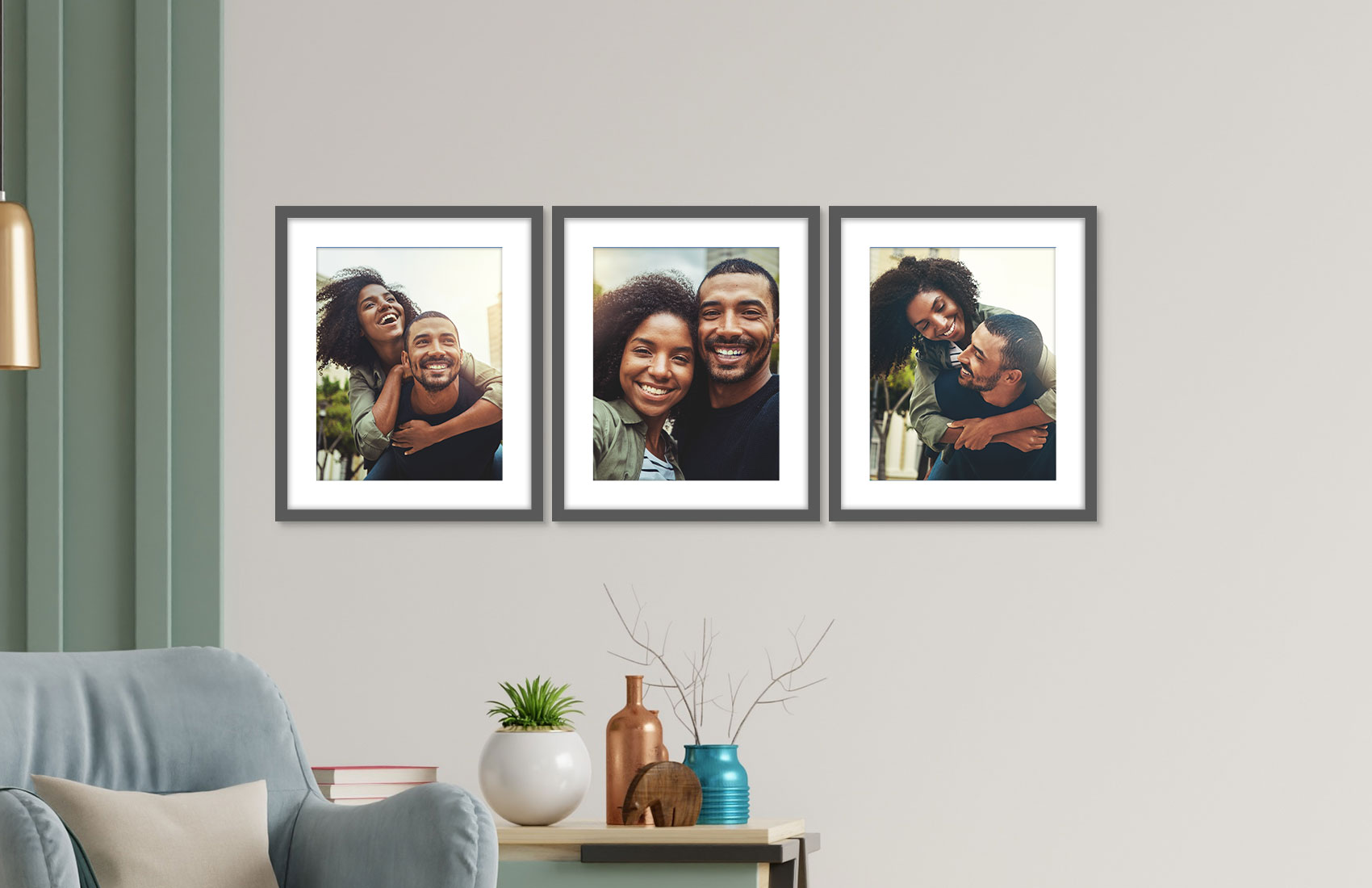 16x20 Grey - Set of 3