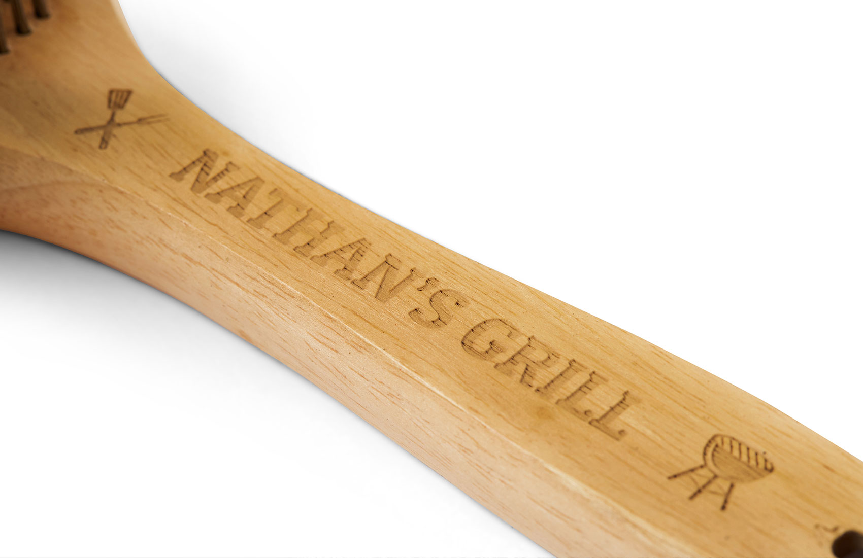 Personalized Wood Grill Brush