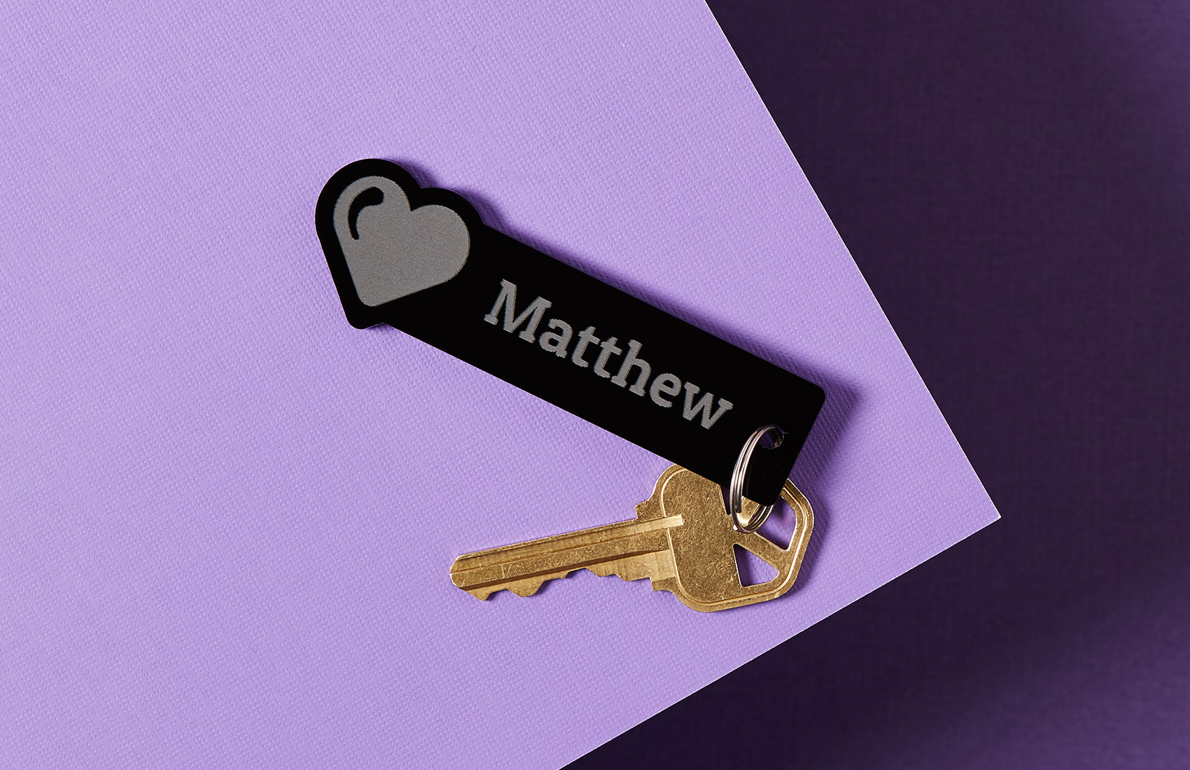 Heart Keychain - Black