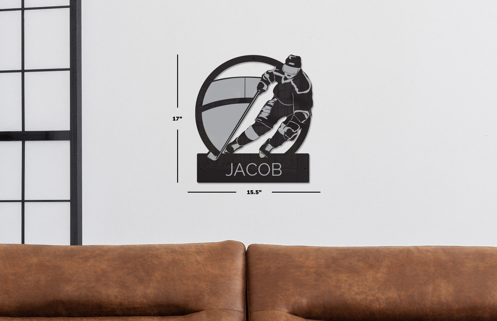 Hockey Player Wall Sign