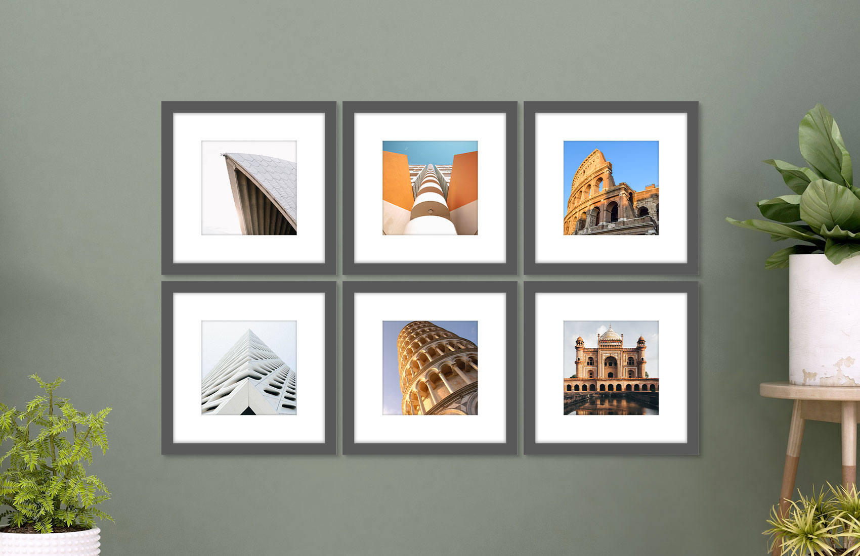 12x12 Grey - Set of 6