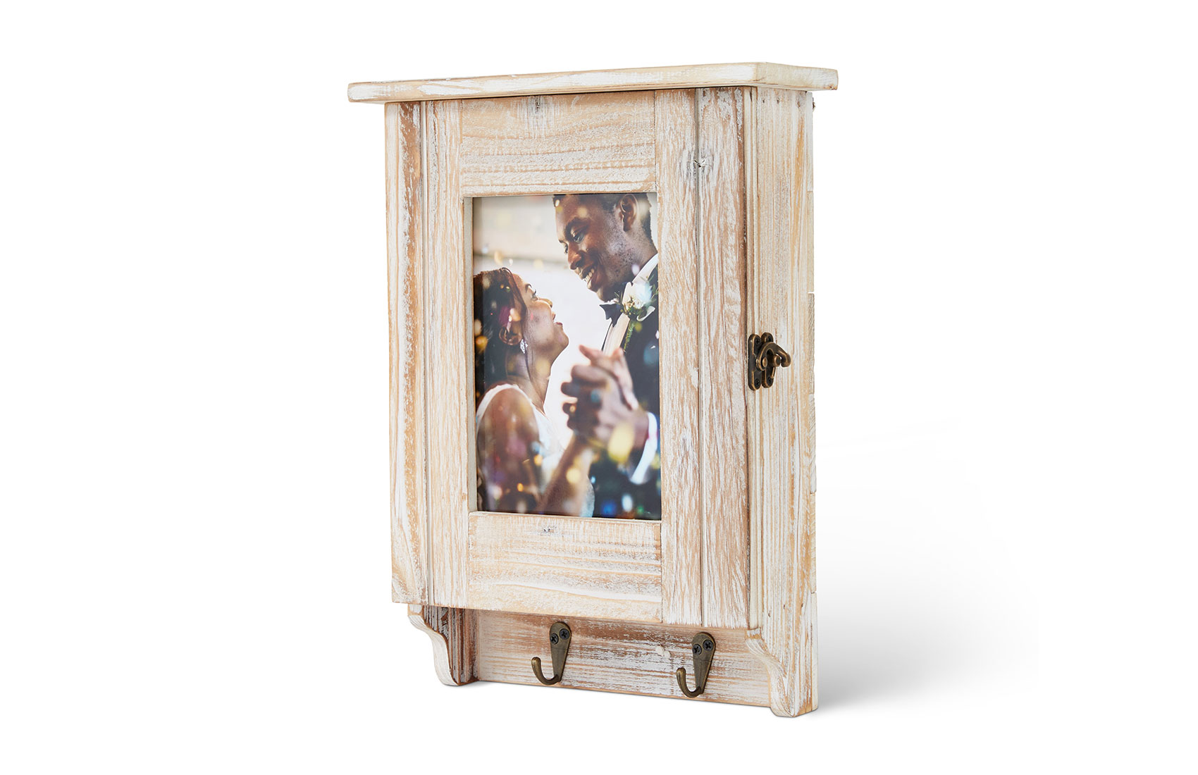 5x7 White Wash Key Hook