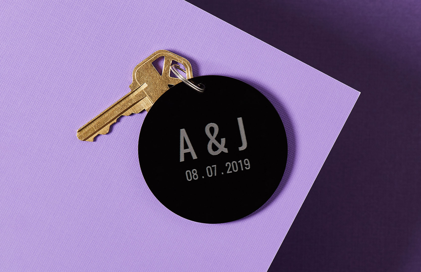 Round Keychain - Black